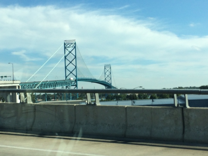 0006 2015-09-18 16.18.33 View of Ambassador Bridge to Canada - Roadtripping to Canada with David and Susie